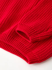 Red Christmas Girls “merry” Pullover Sweater