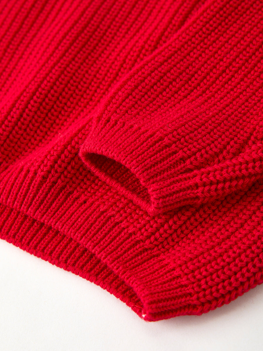 Red Christmas Girls “merry” Pullover Sweater