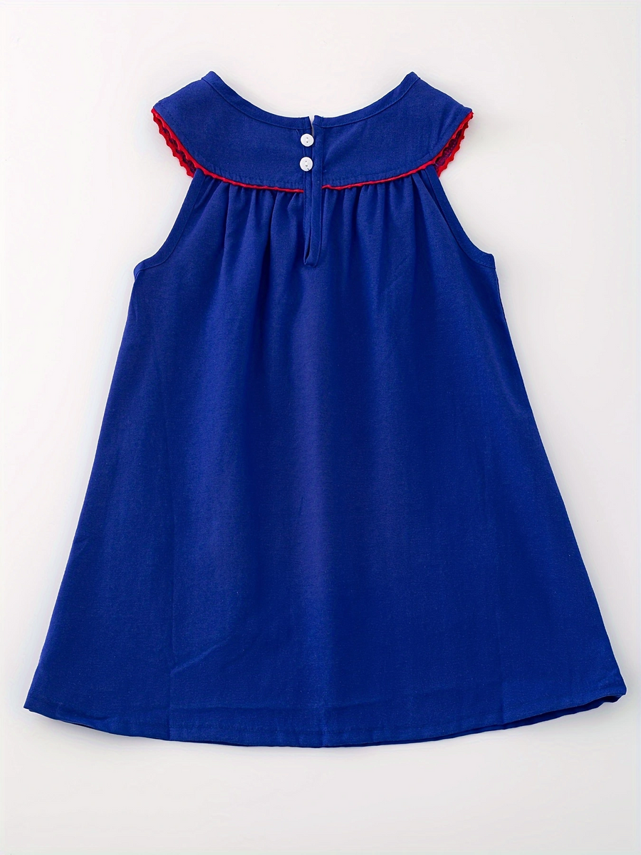 Back To School Girls Apple Applique Dress