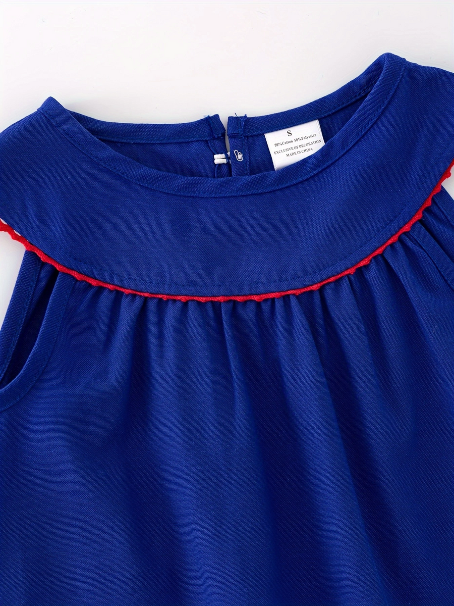 Back To School Girls Apple Applique Dress