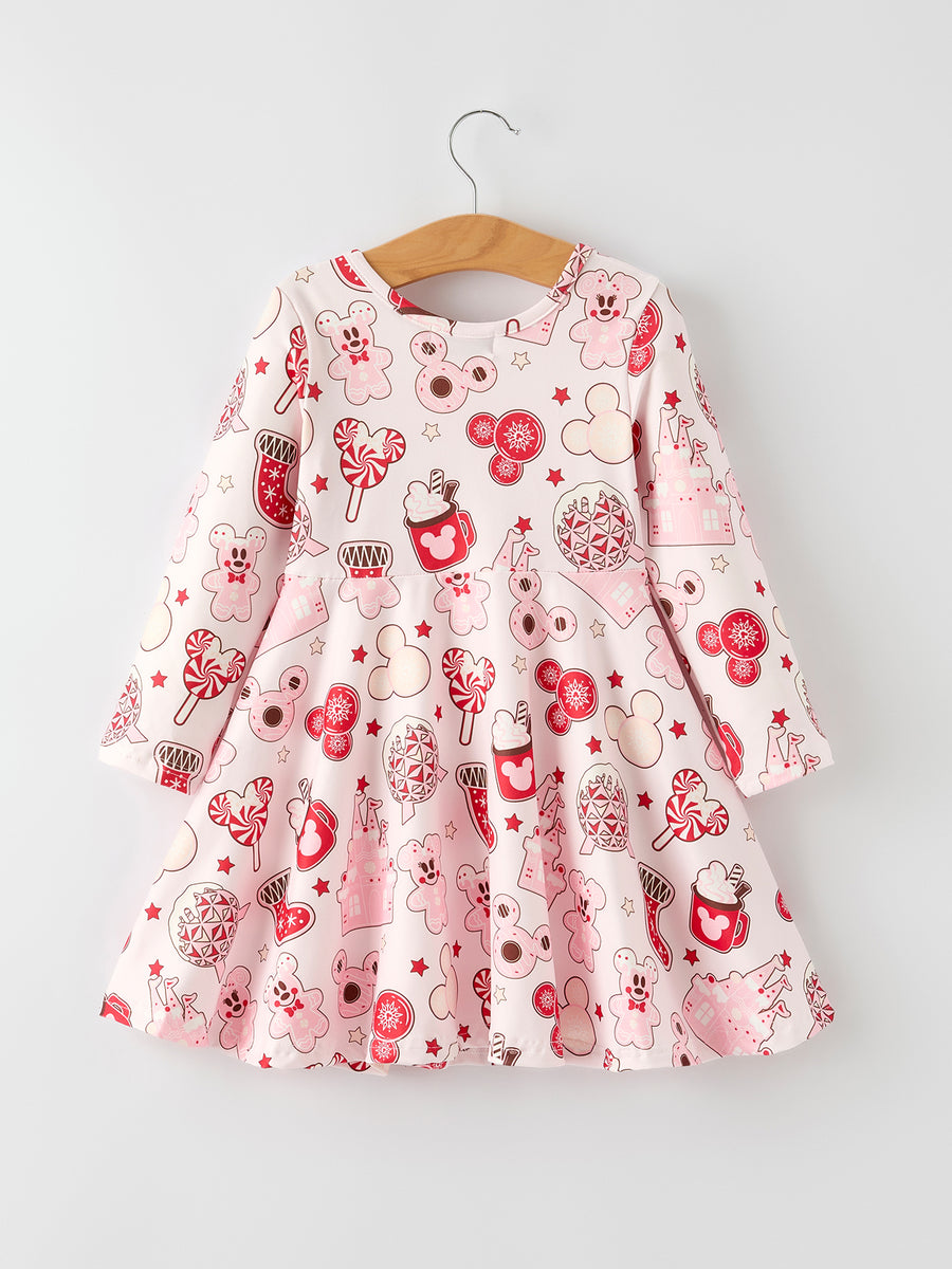 Christmas Sweet Holiday Cheer: Gingerbread and Candy Dress for Toddlers Girls