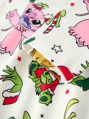 Christmas Girls Dress with Tree and Characters
