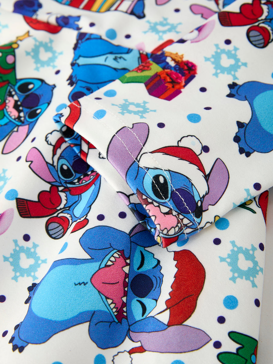 Cute Christmas Tree Character Print Girls Dress