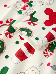 Christmas Character Sweet Balloon Print Girls Dress