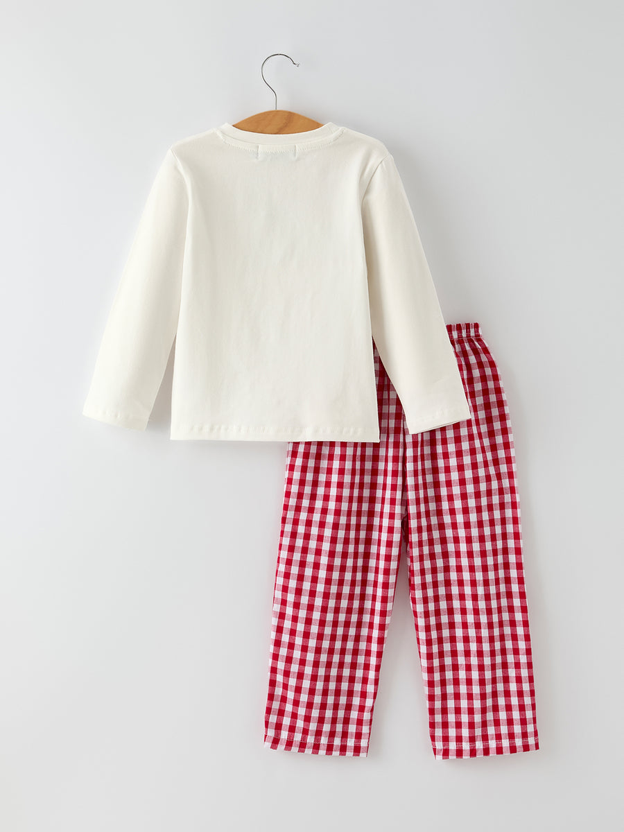 Christmas Tree Smocking Embroidered Boys Outfits