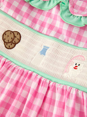 Christmas  Pink Plaid Dress: Cute and Fun Design