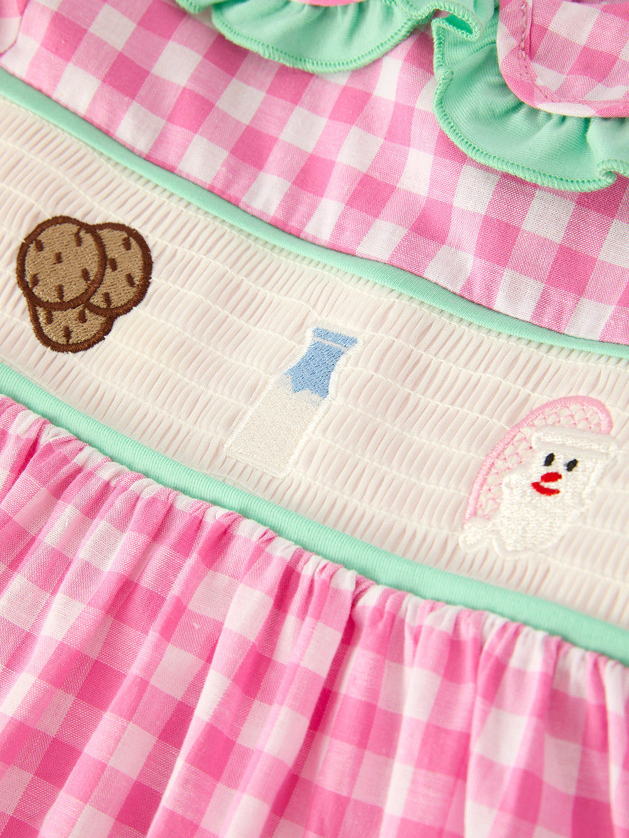 Christmas  Pink Plaid Dress: Cute and Fun Design