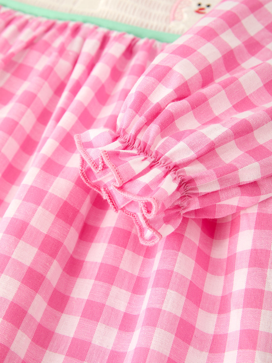 Christmas  Pink Plaid Dress: Cute and Fun Design