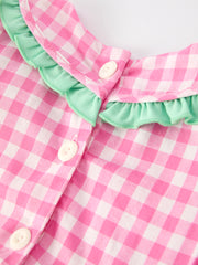 Christmas  Pink Plaid Dress: Cute and Fun Design
