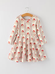 Santa Claus Pattern Christmas Baby Girls Dress