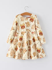 Christmas Candy and Gingerbread Girl Dress: Joyful Holiday Theme