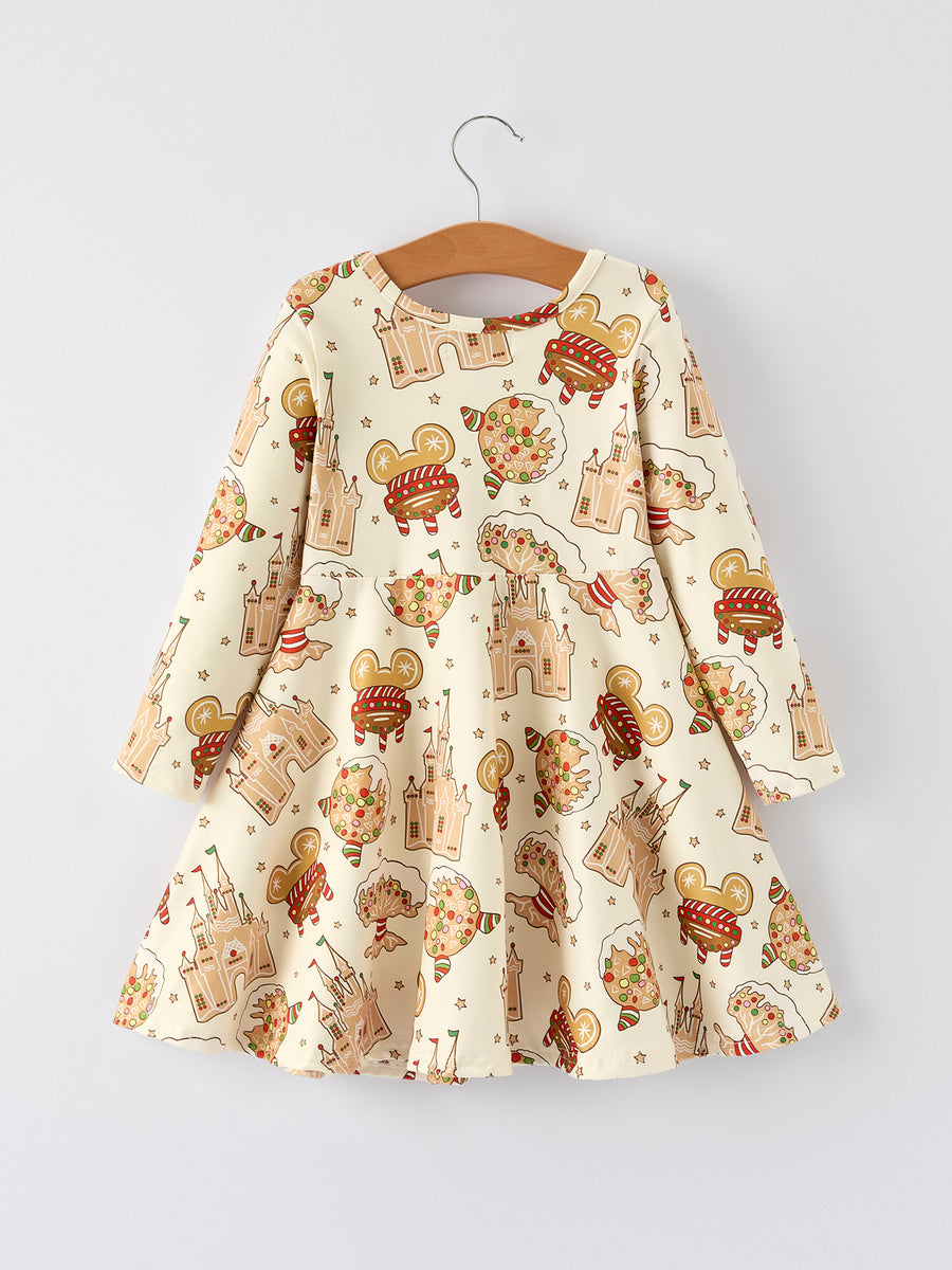 Christmas Candy and Gingerbread Girl Dress: Joyful Holiday Theme