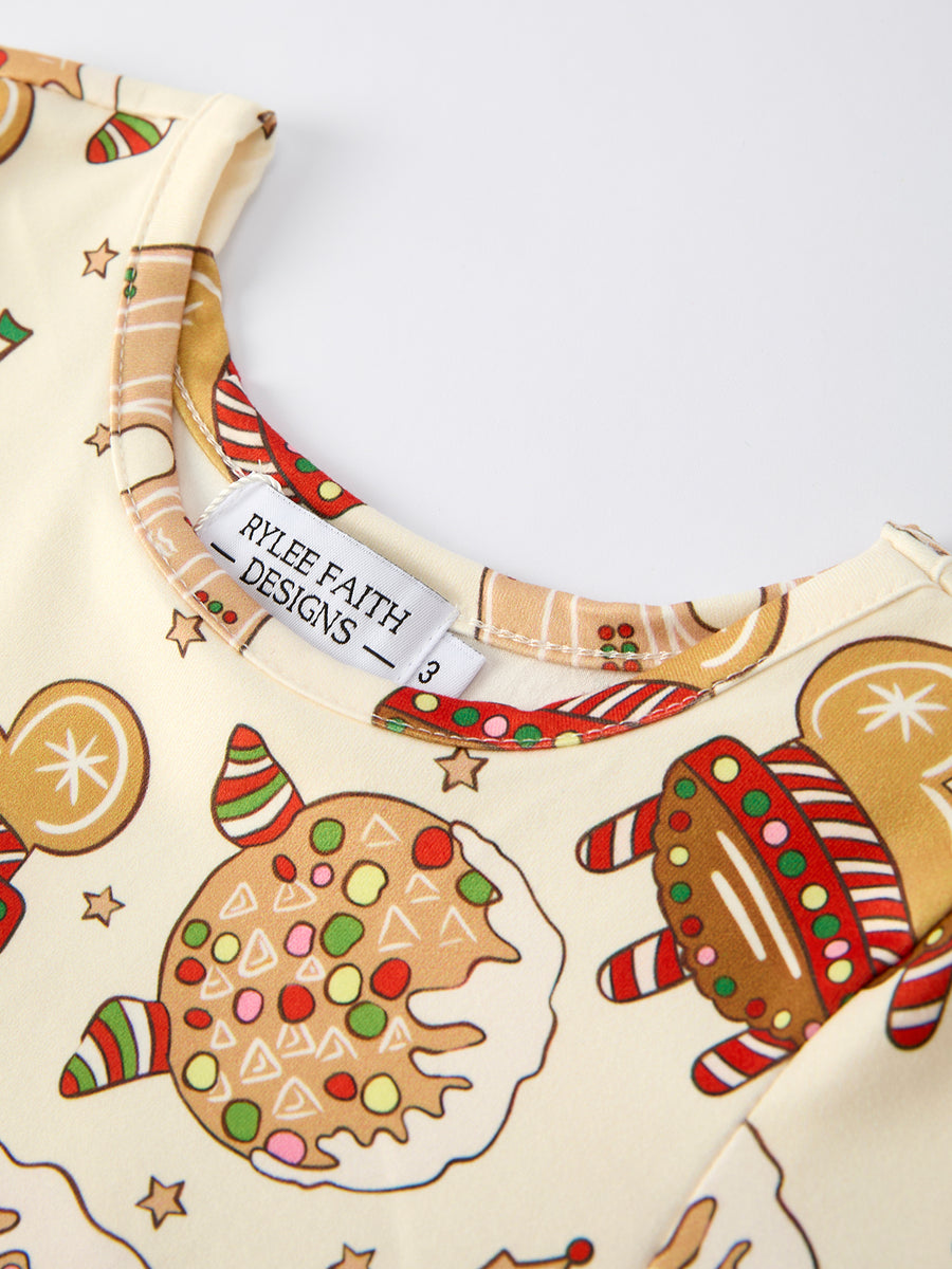 Christmas Candy and Gingerbread Girl Dress: Joyful Holiday Theme