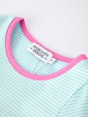 Holiday Fun Set: Striped Dress with Santa Pockets
