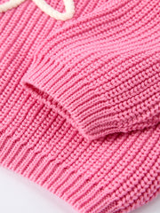 Valentine's Day Pink Baby Bow Sweater Cardigan