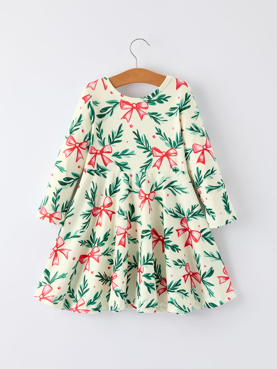 Holiday Christmas Dress with Holly