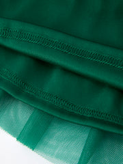 Christmas Candy Cane Sequin Applique Green Tulle Skirt