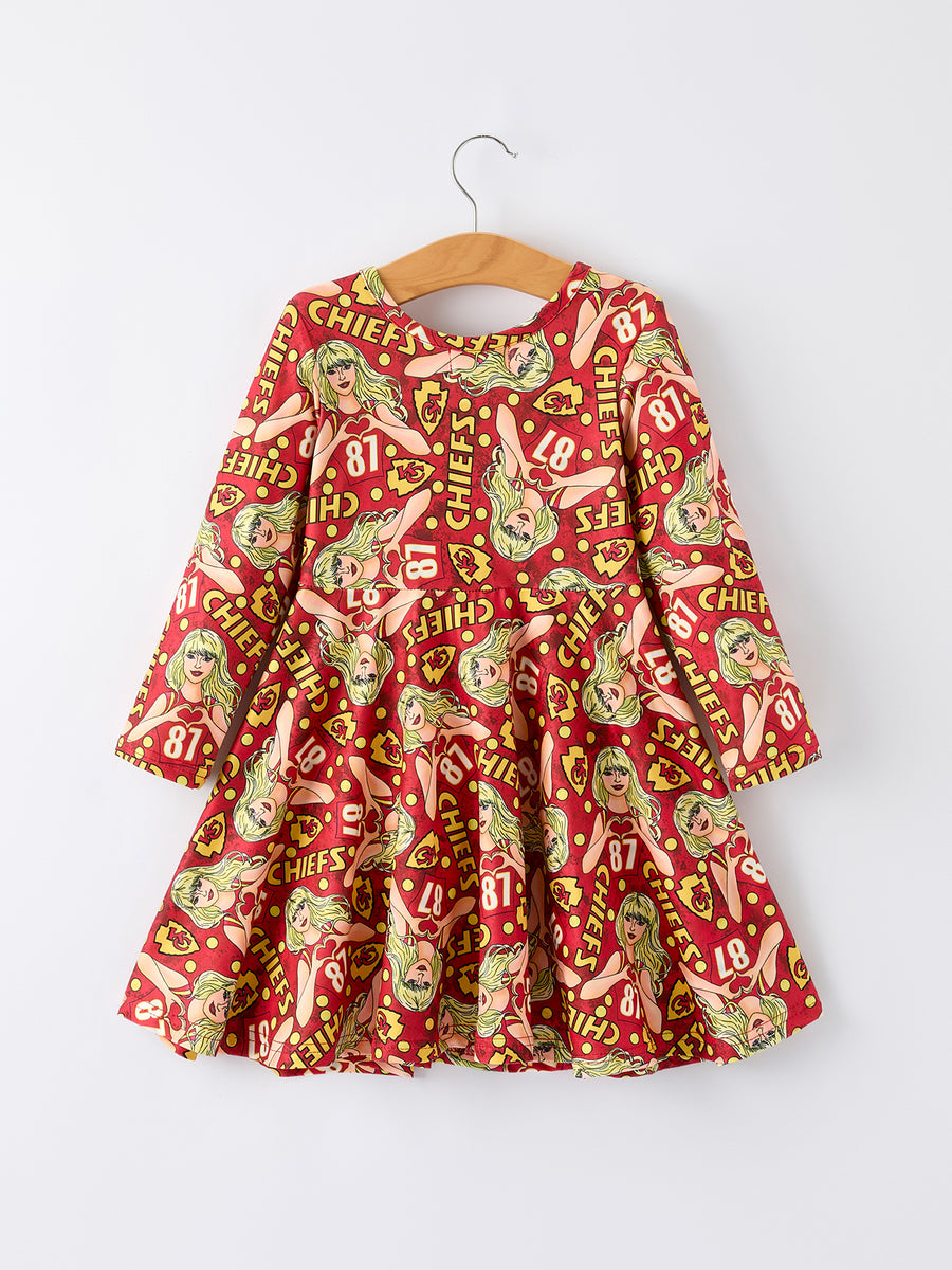 TS Red Girls Football Dress