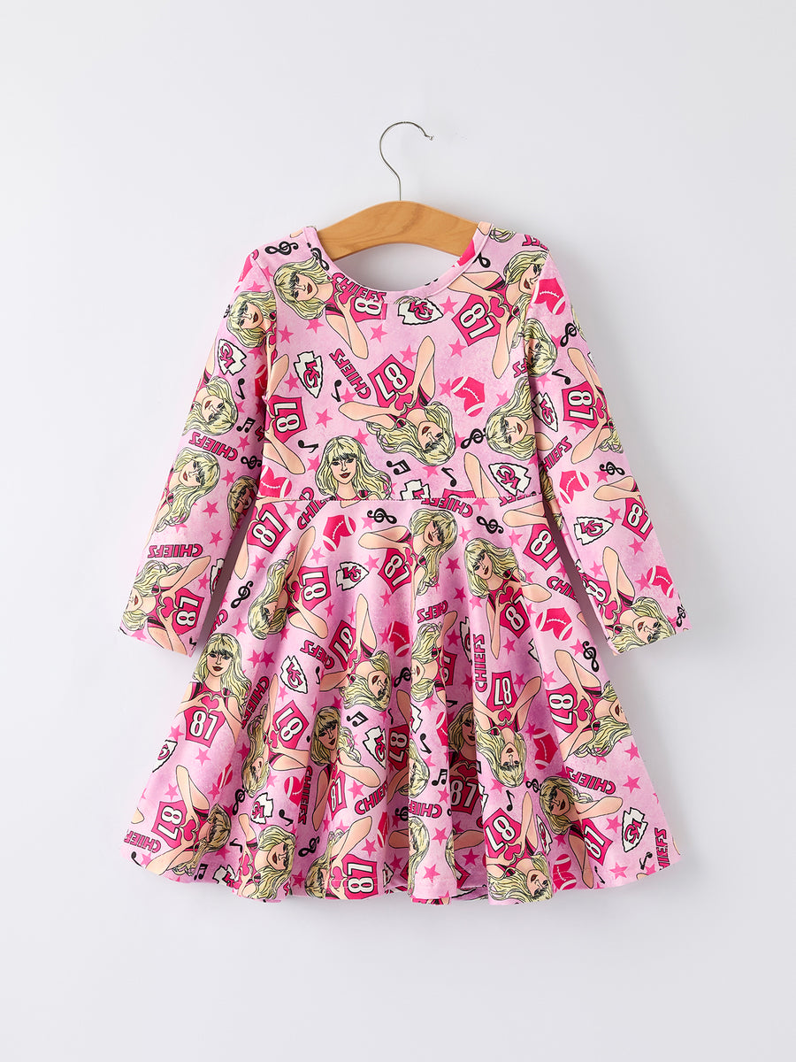 TS Pink Girls Girls Football Dress