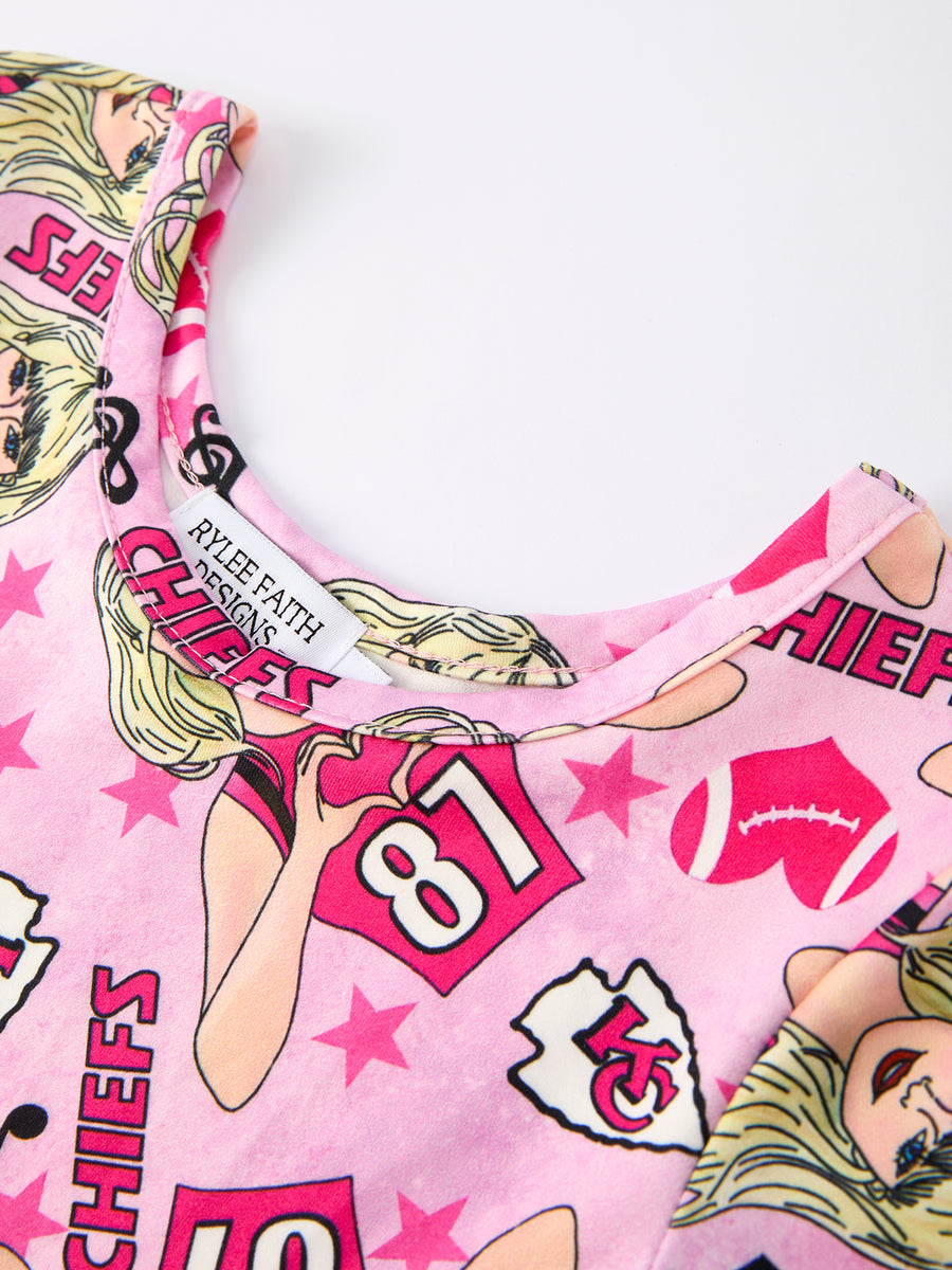 TS Pink Girls Girls Football Dress
