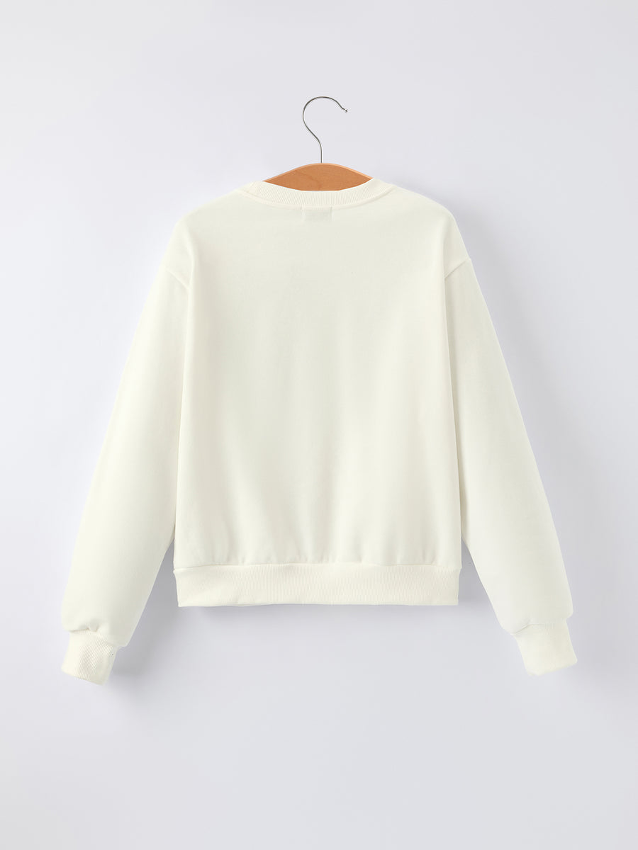 Mommy & Me Christmas Bow Print Women’s Pullover Sweatshirt