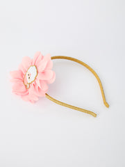 Cute Santa Flower Headband for Kids – Pink Girls' Hair Accessory