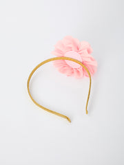 Cute Santa Flower Headband for Kids – Pink Girls' Hair Accessory