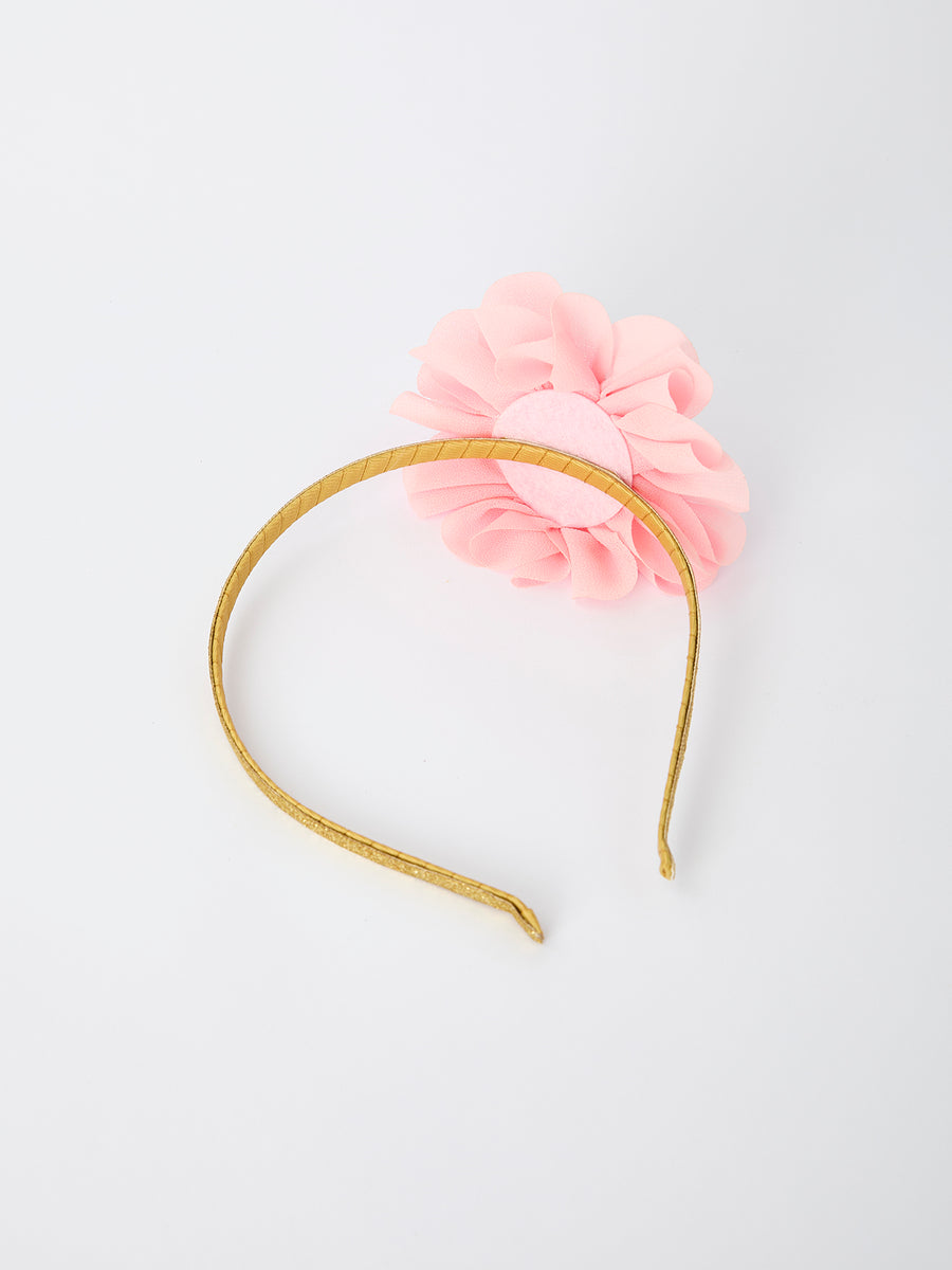 Cute Santa Flower Headband for Kids – Pink Girls' Hair Accessory
