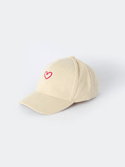 Valentine’s Day Cute Red Heart Embroidery Hat for Girls