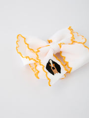 Dog Embroidered Bow Hair Clip – Cute Kids Hair Accessory 4 Inch Hairpin