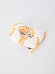 Dog Embroidered Bow Hair Clip – Cute Kids Hair Accessory 4 Inch Hairpin