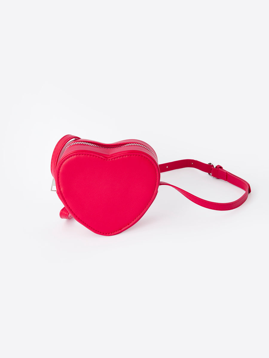 Valentine's Day Girls' Heart-Shaped Crossbody Shoulder Bag