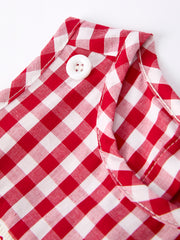 Mommy & Me Girl Dress – Dog Baseball Smocking Embroidery Outfit