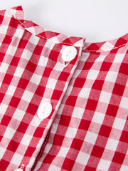 Mommy & Me Girl Dress – Dog Baseball Smocking Embroidery Outfit