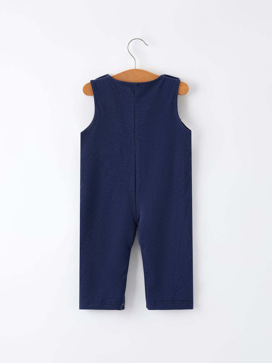 Baby Boys Romper – Dog Baseball Smocking Embroidery Outfit