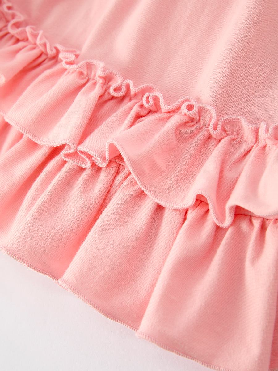 Valentine’s Day Sweetheart Pink Ruffle Girls Dress