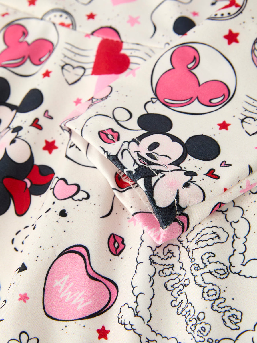 Valentine's Day Girls' Long Sleeve Letter Print Dress