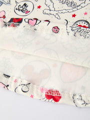 Valentine's Day Girls' Long Sleeve Letter Print Dress