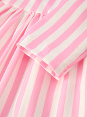 Valentine's Day Three-Piece Solid Red, Pink, Striped Dress