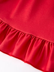 Valentine's Day Three-Piece Solid Red, Pink, Striped Dress