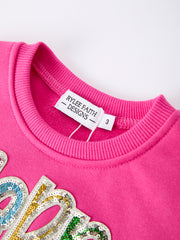 Toddler Girls Christmas Outfit – Pink Merry Bright Top and Bell Pants