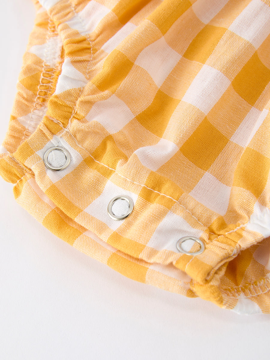 Toddler Girls Smocking Embroidered Plaid Dress