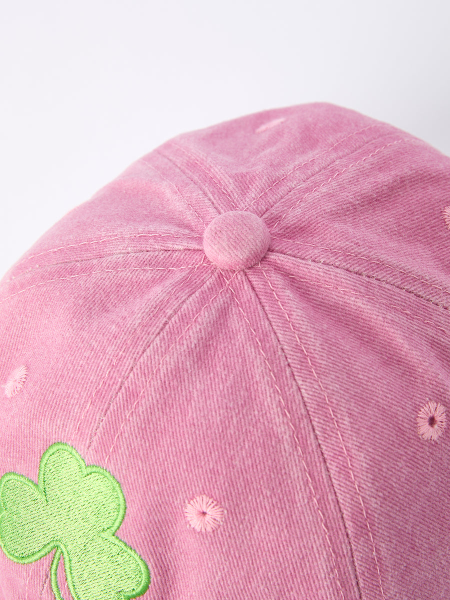 St. Patrick's Day Shamrock Applique Hat For Girls