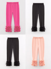 Milk Silk Ruffled Solid Icing Legging