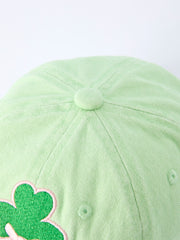 St. Patrick's Day Shamrock Embroidery Hat For Girls