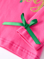 St. Patrick Shamrock  Letter Top + Girls' Tulle Sequin Skirt Set