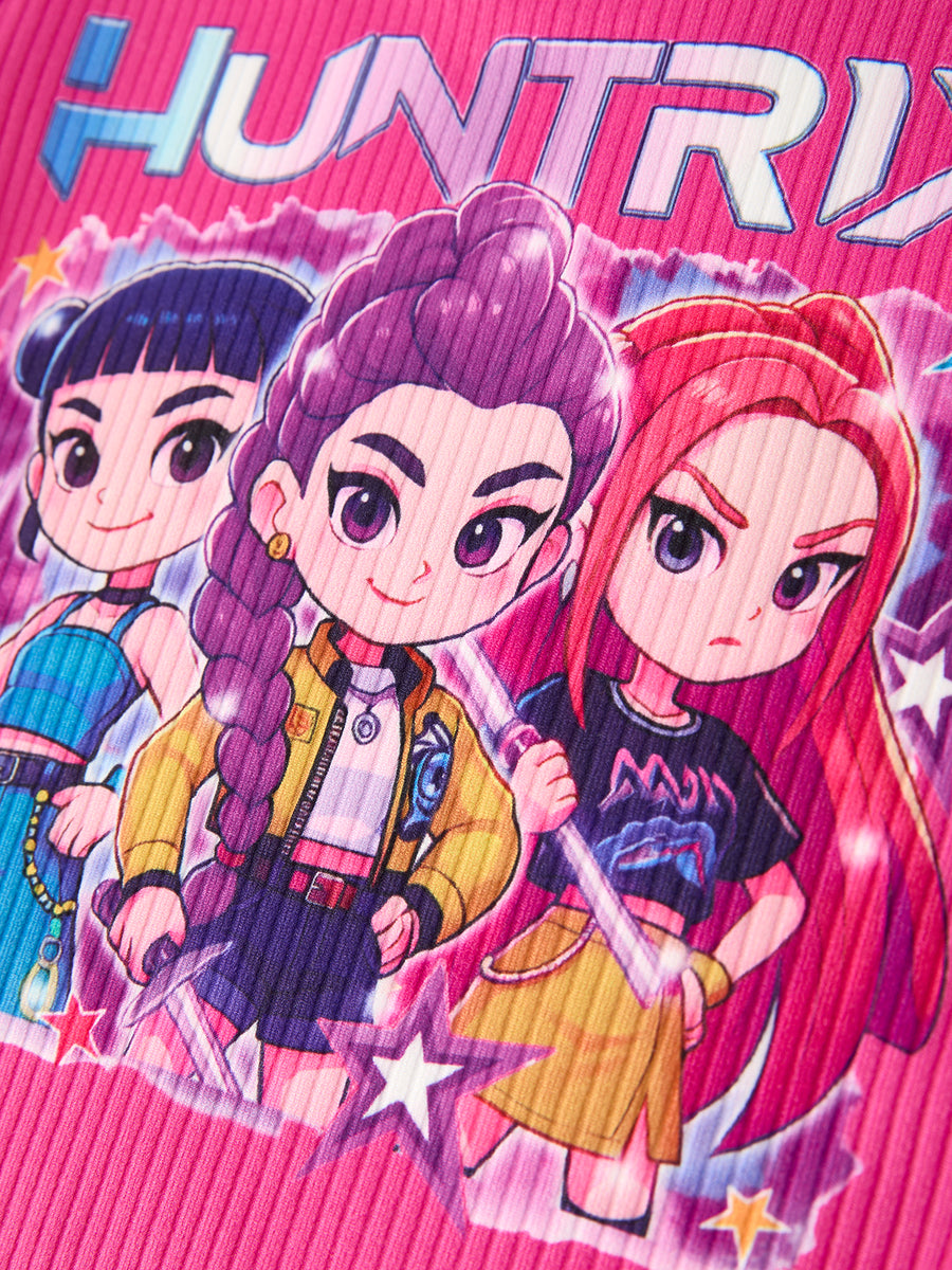 Girls Character Print Girls' Short-sleeved Top + Trousers Set