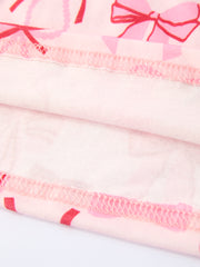 Girls' Valentine's Day Heart Bow Embroidered Dress