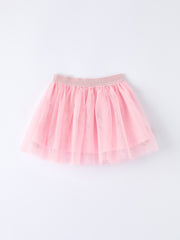 Girls' Valentine's Day Skirt with Sequined Heart Appliques