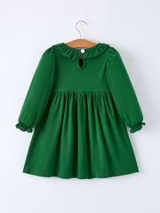 Girls St. Patrick’s Day Shamrock Puppy Smocked Dress